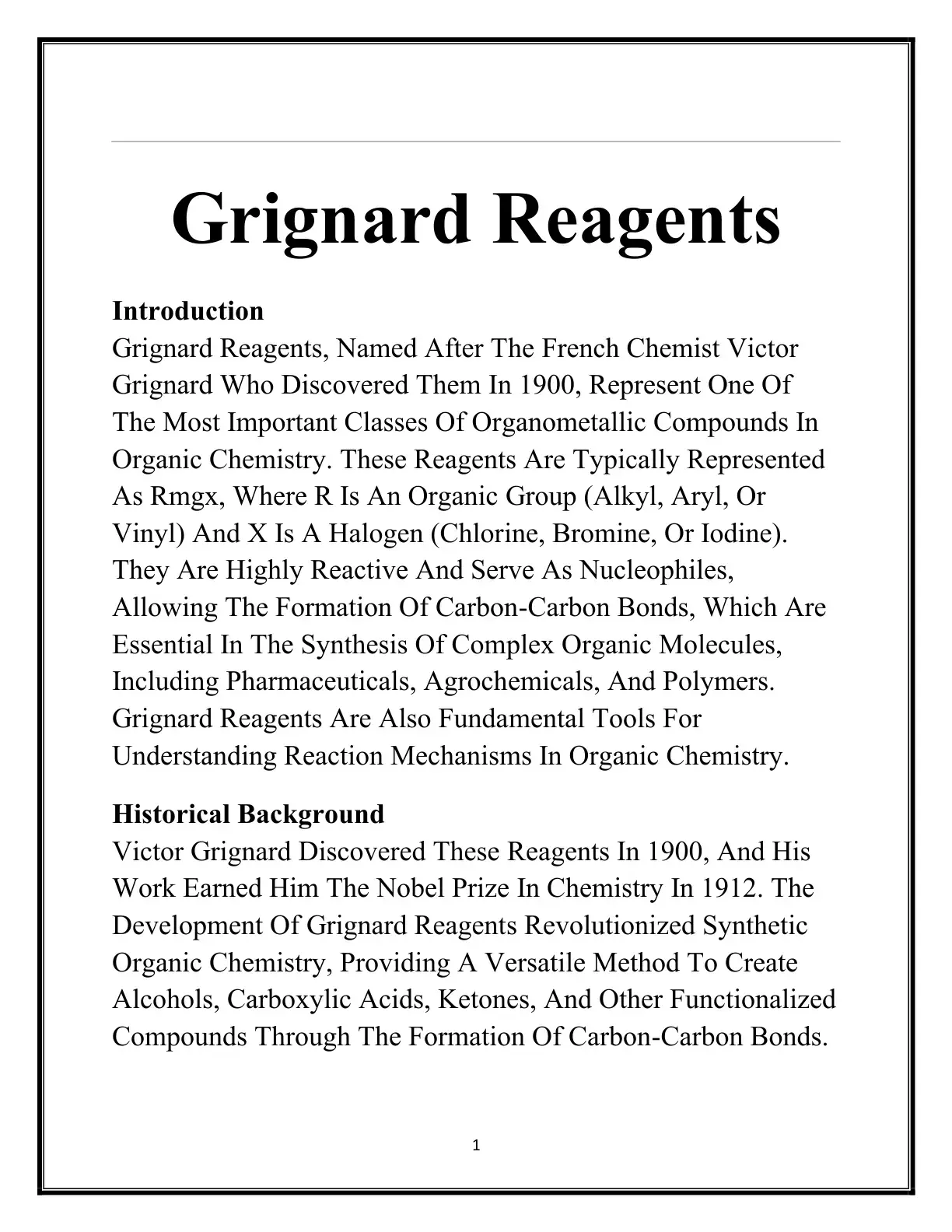 غلاف كتاب Grignard Reagents