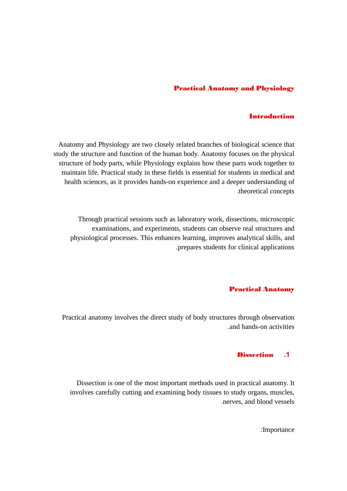 غلاف كتاب Practical Anatomy and Physiology