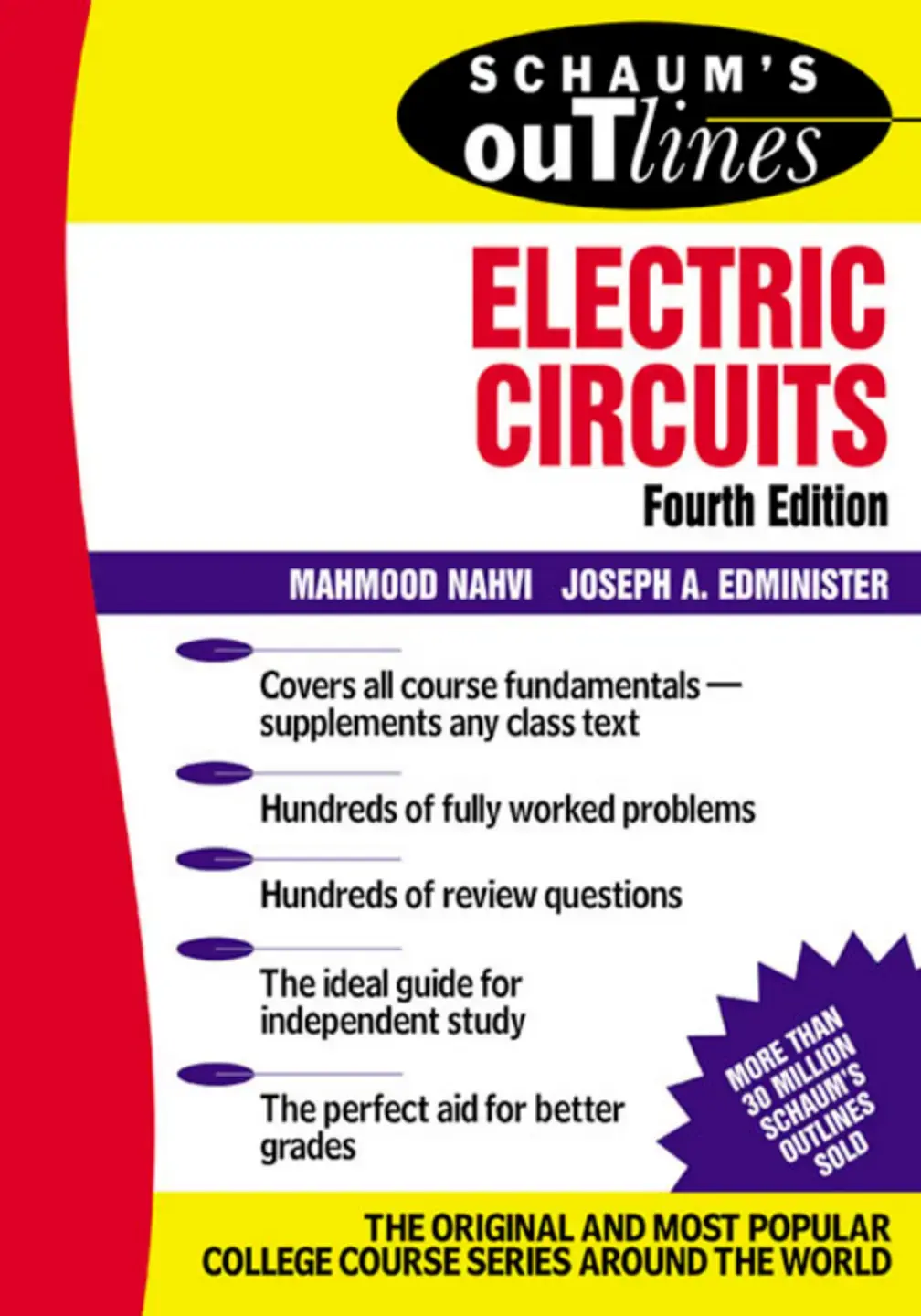 غلاف كتاب SCHAUM'S Outlines ELECTRIC CIRCUITS Fourth Edition