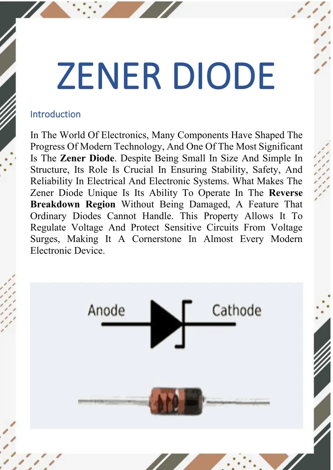 غلاف كتاب ZENER DIODE