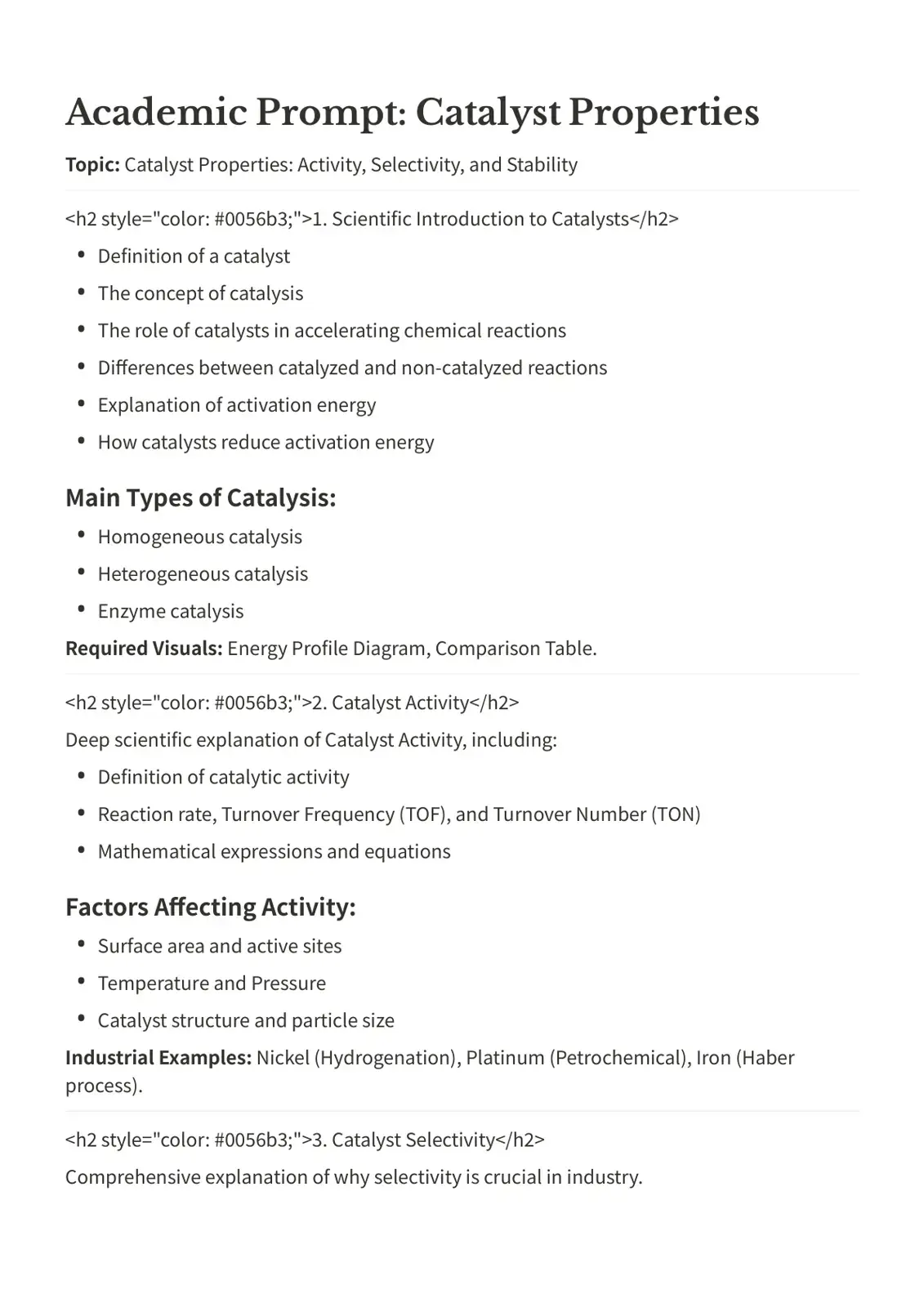 غلاف كتاب Catalyst Properties: Activity, Selectivity, and Stability