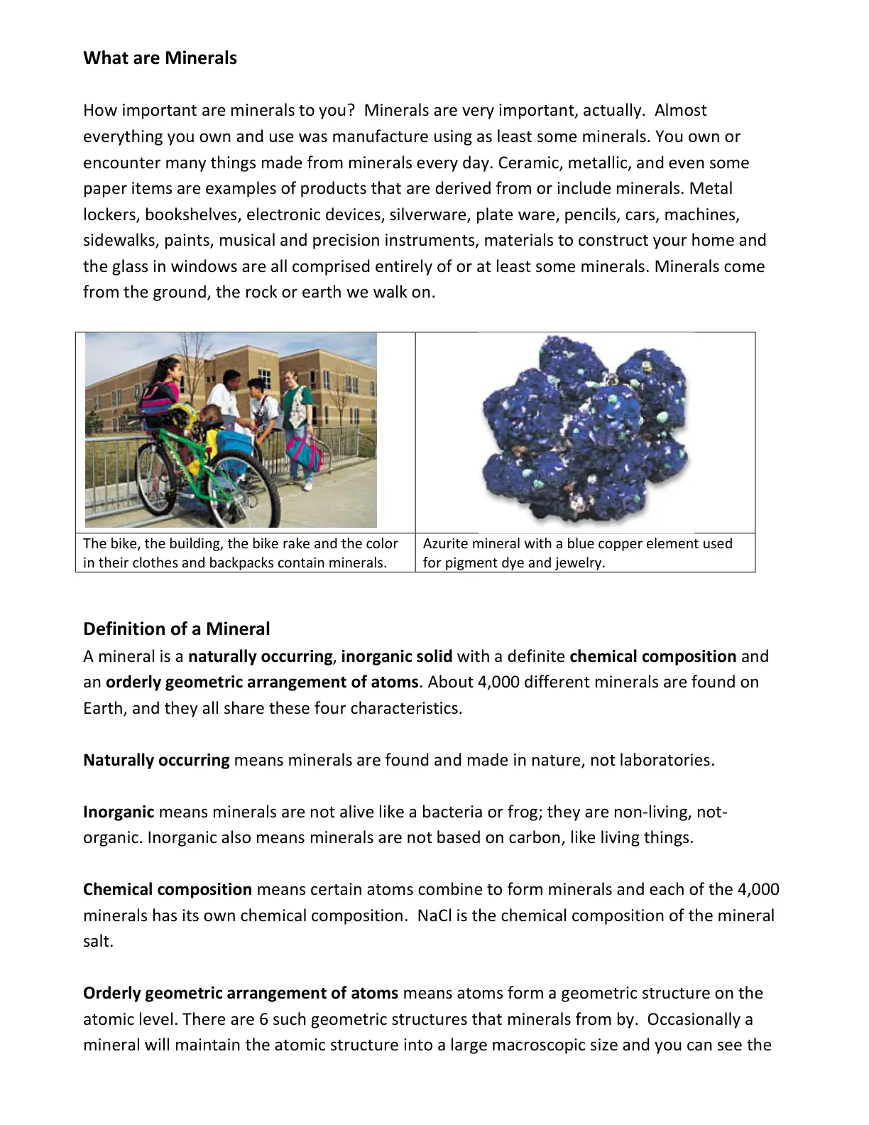 غلاف تقرير What are Minerals