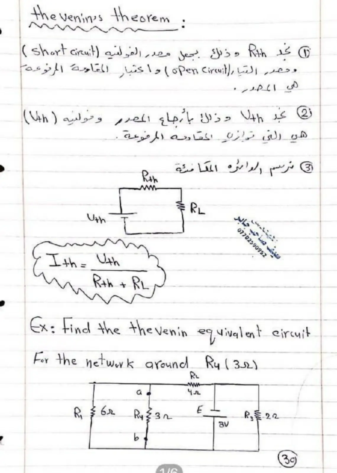 غلاف تقرير Thevenin's Theorem