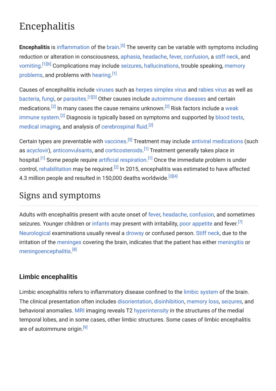 غلاف تقرير Encephalitis