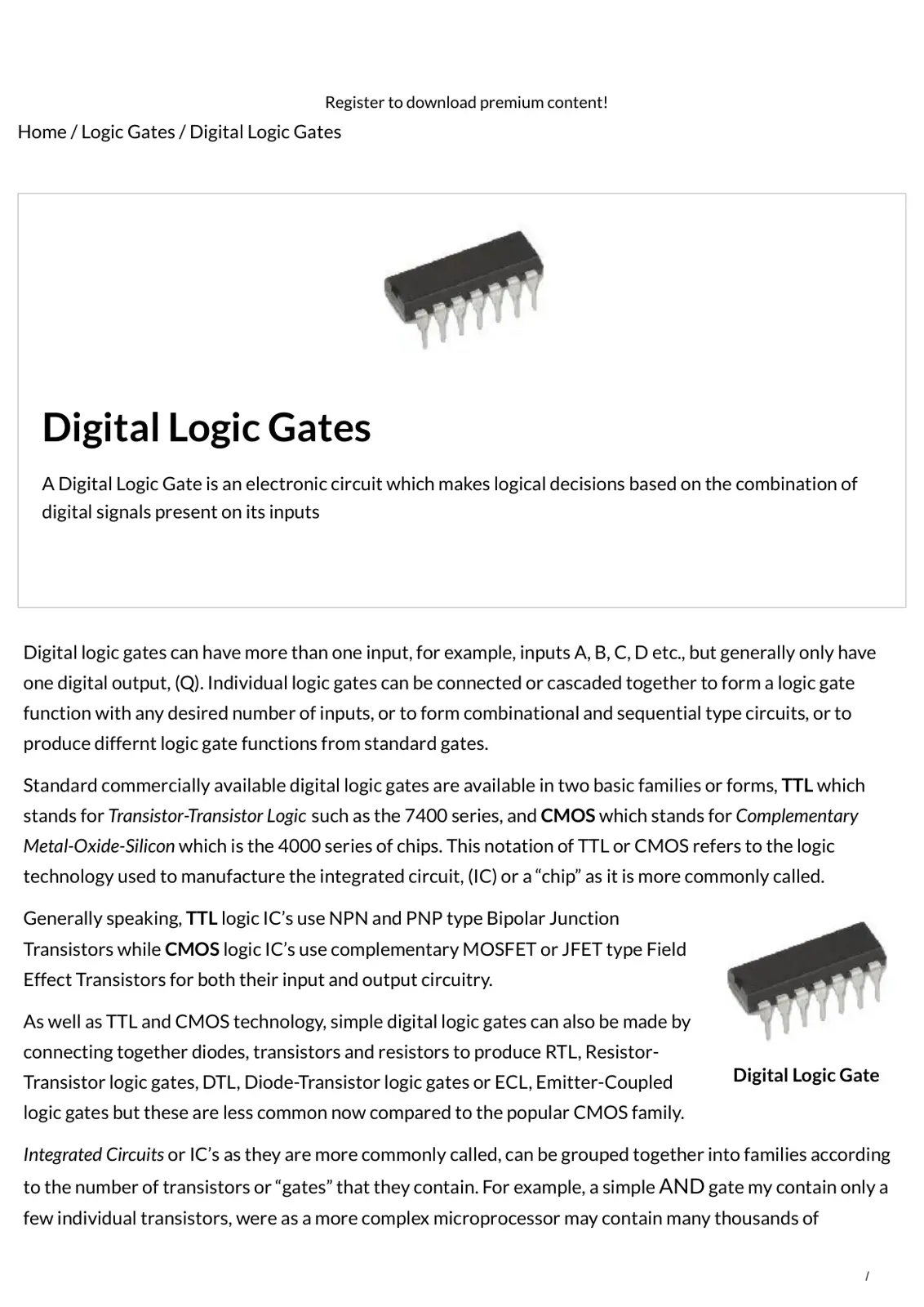 غلاف تقرير Digital Logic Gates