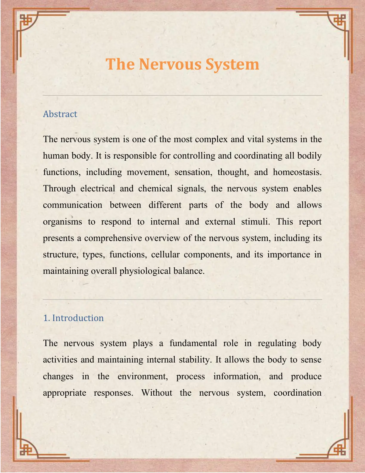 غلاف تقرير The Nervous System