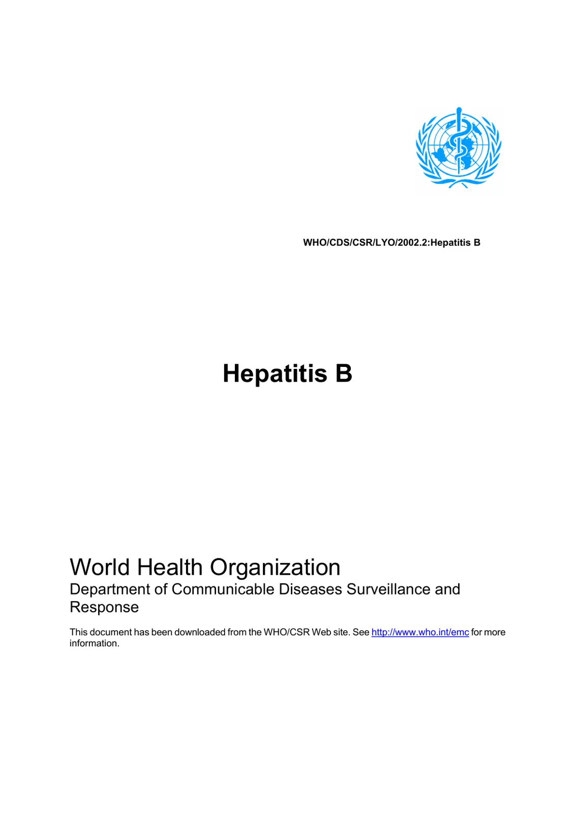 غلاف تقرير Hepatitis B