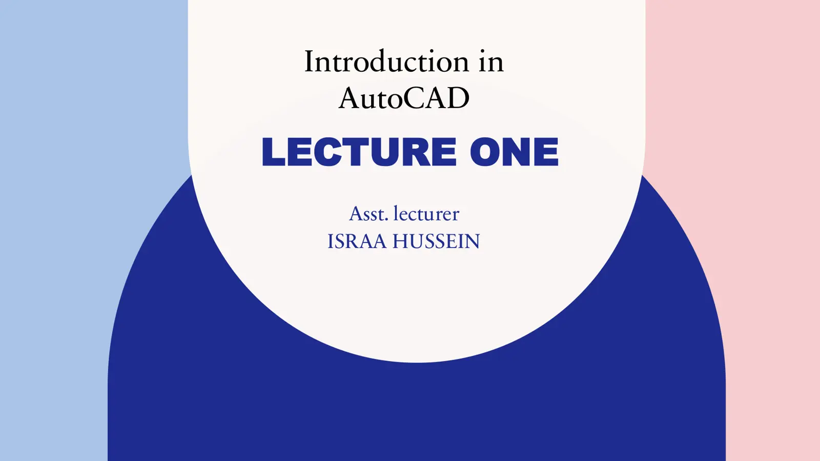 غلاف تقرير Introduction in AutoCAD