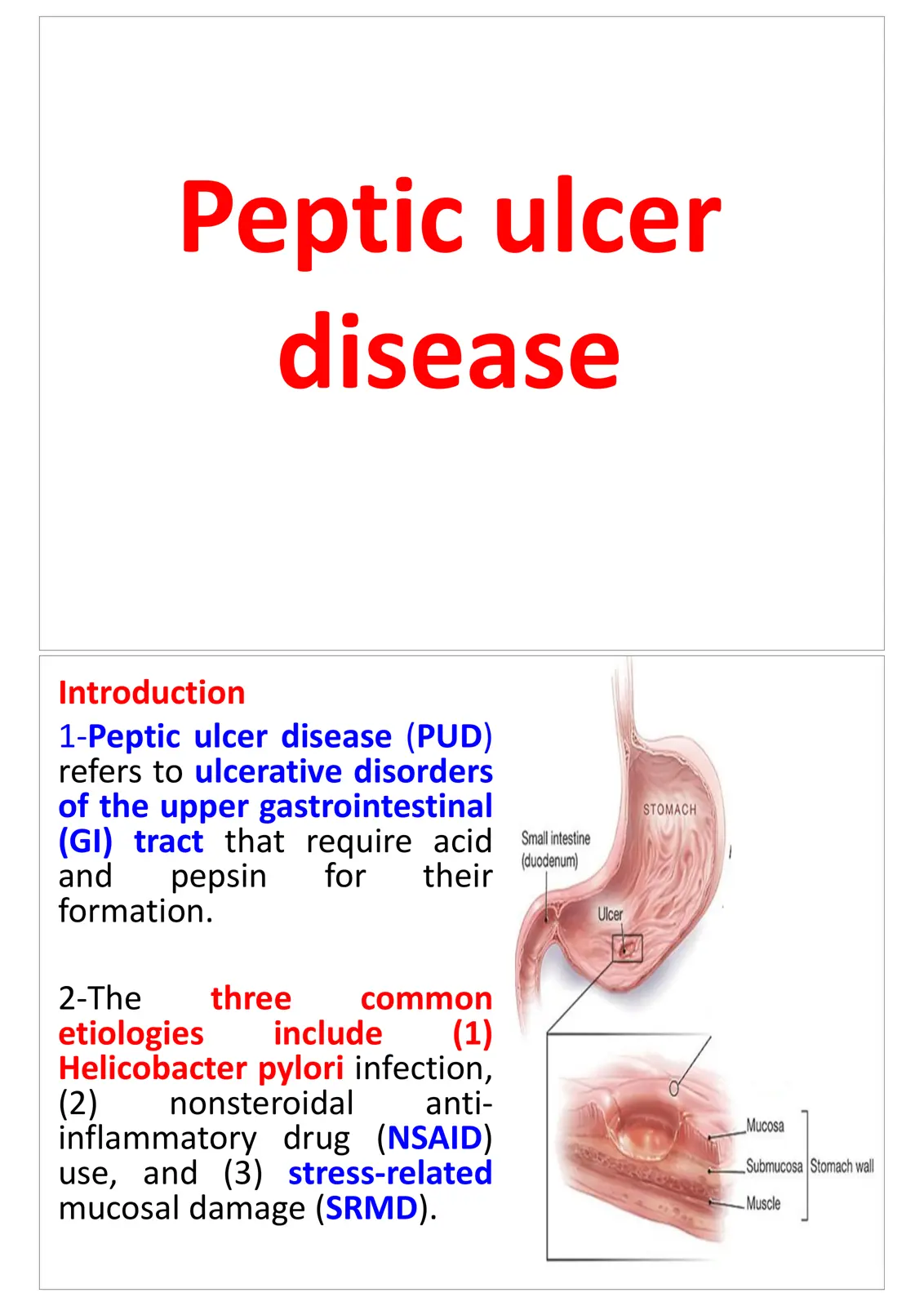 غلاف تقرير Peptic ulcer disease