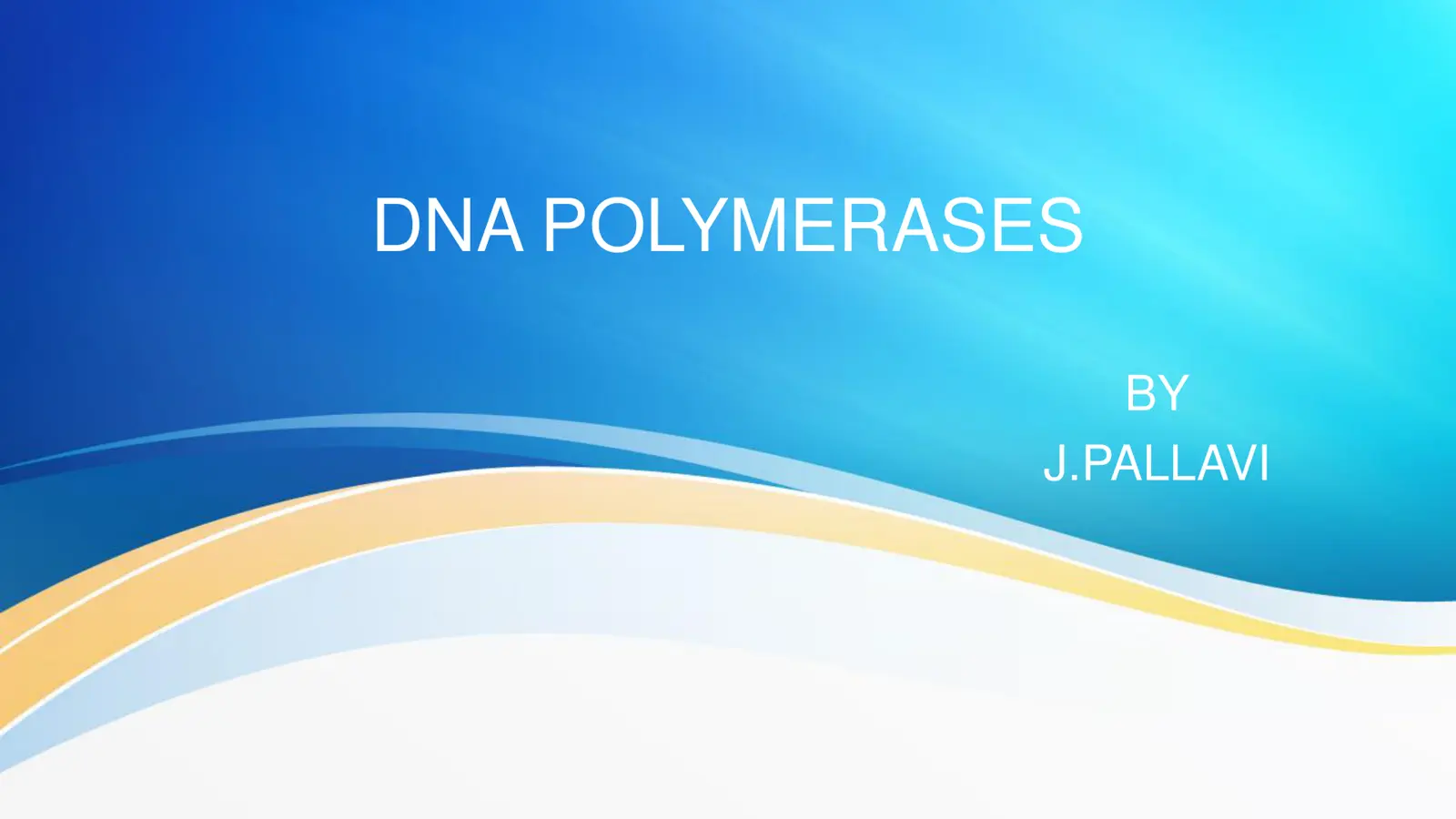 غلاف تقرير DNA Polymerases