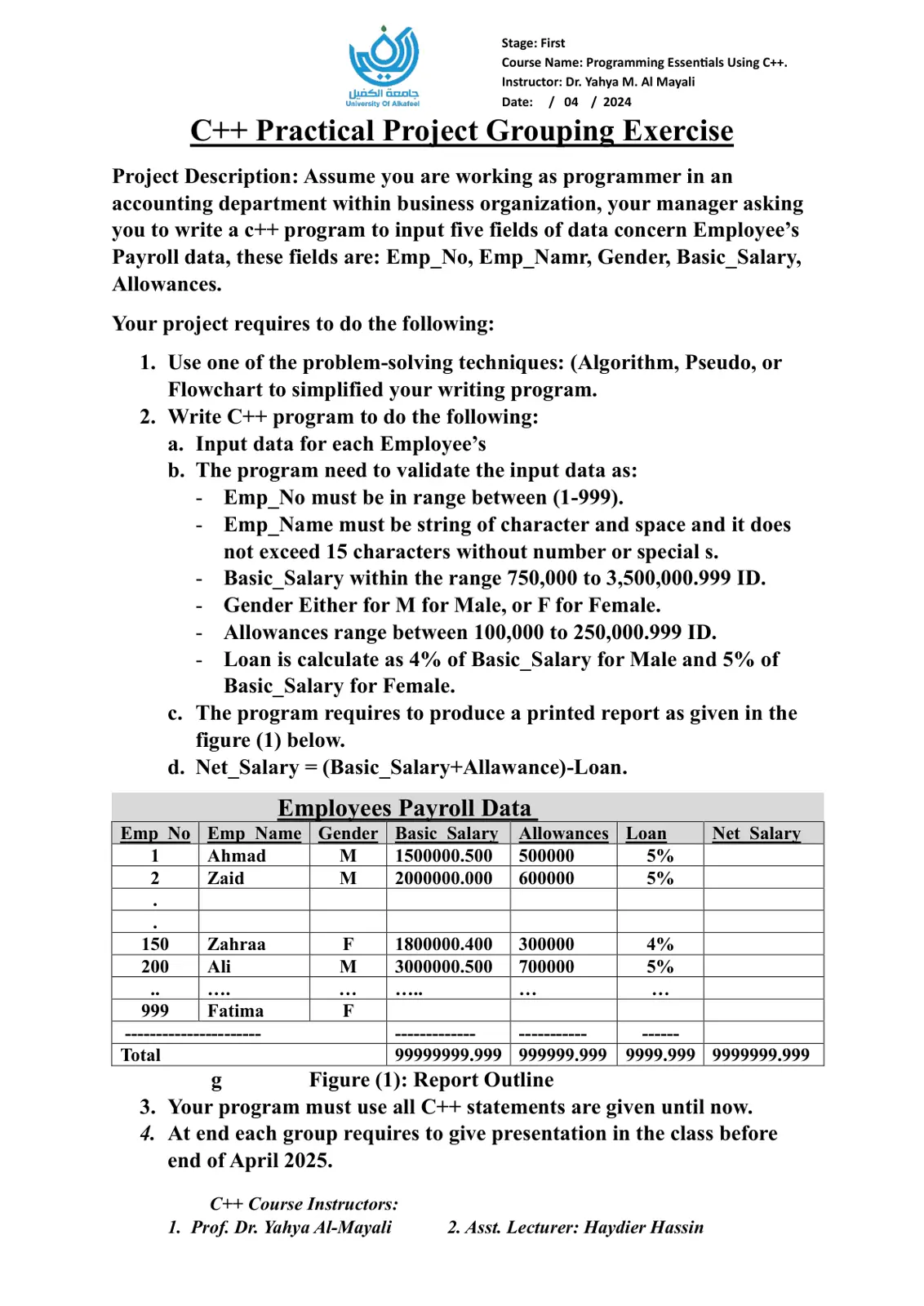 غلاف تقرير Programming Essentials Using C++