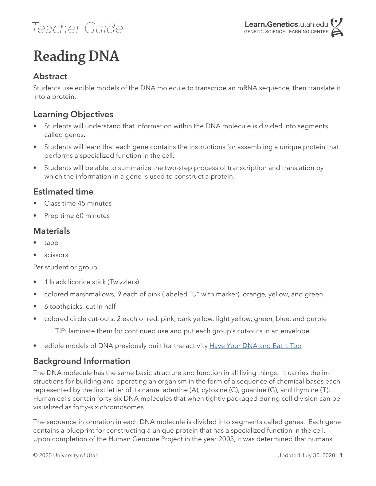غلاف تقرير Reading DNA - Teacher Guide
