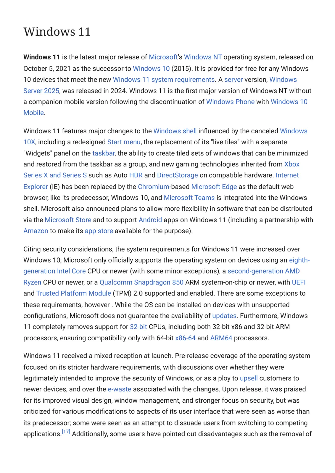 غلاف تقرير Windows 11