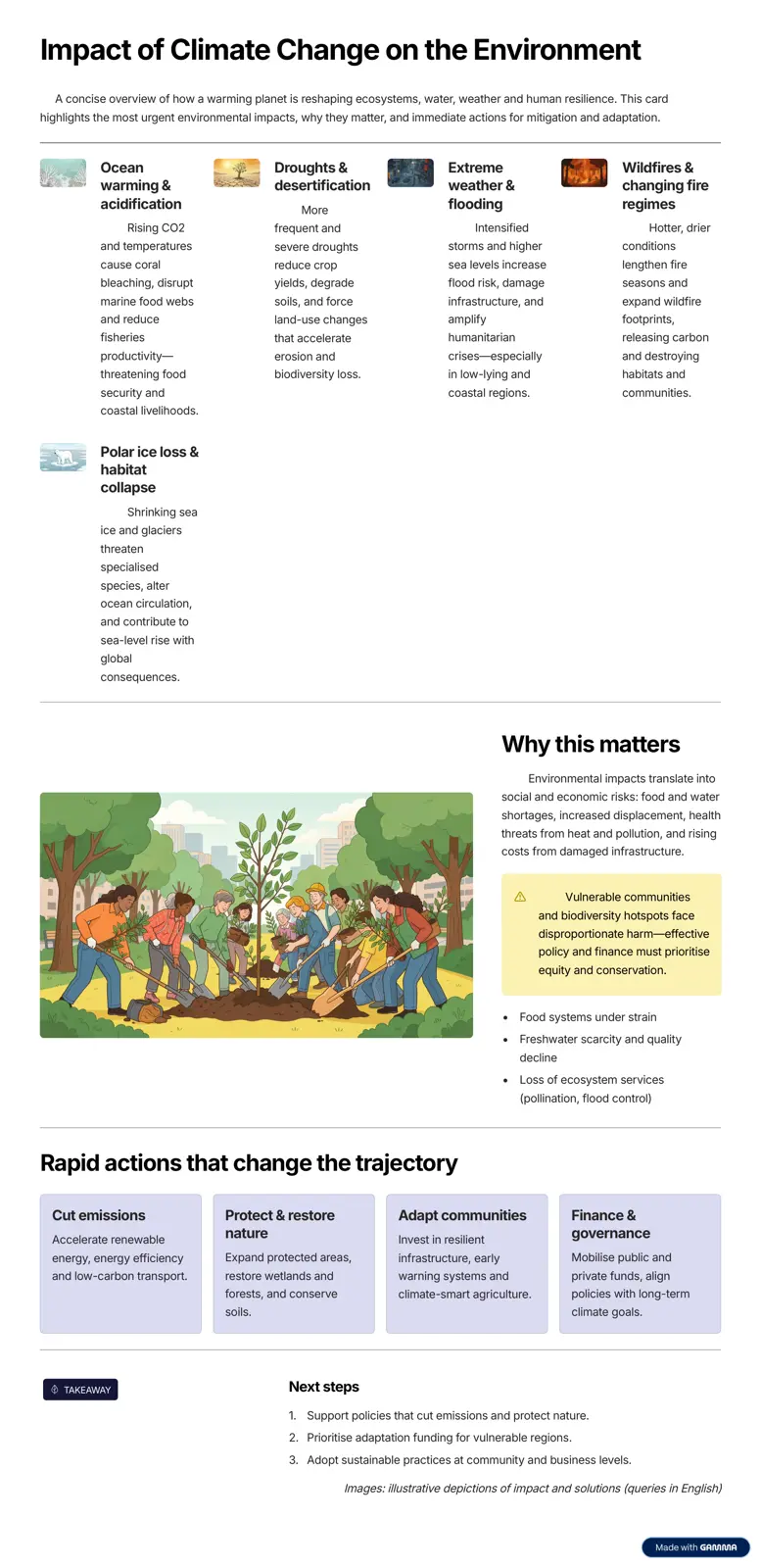 غلاف تقرير Impact of Climate Change on the Environment