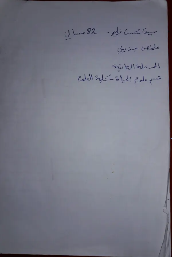 غلاف تقرير ملخص جزيئي المرحلة الثانية