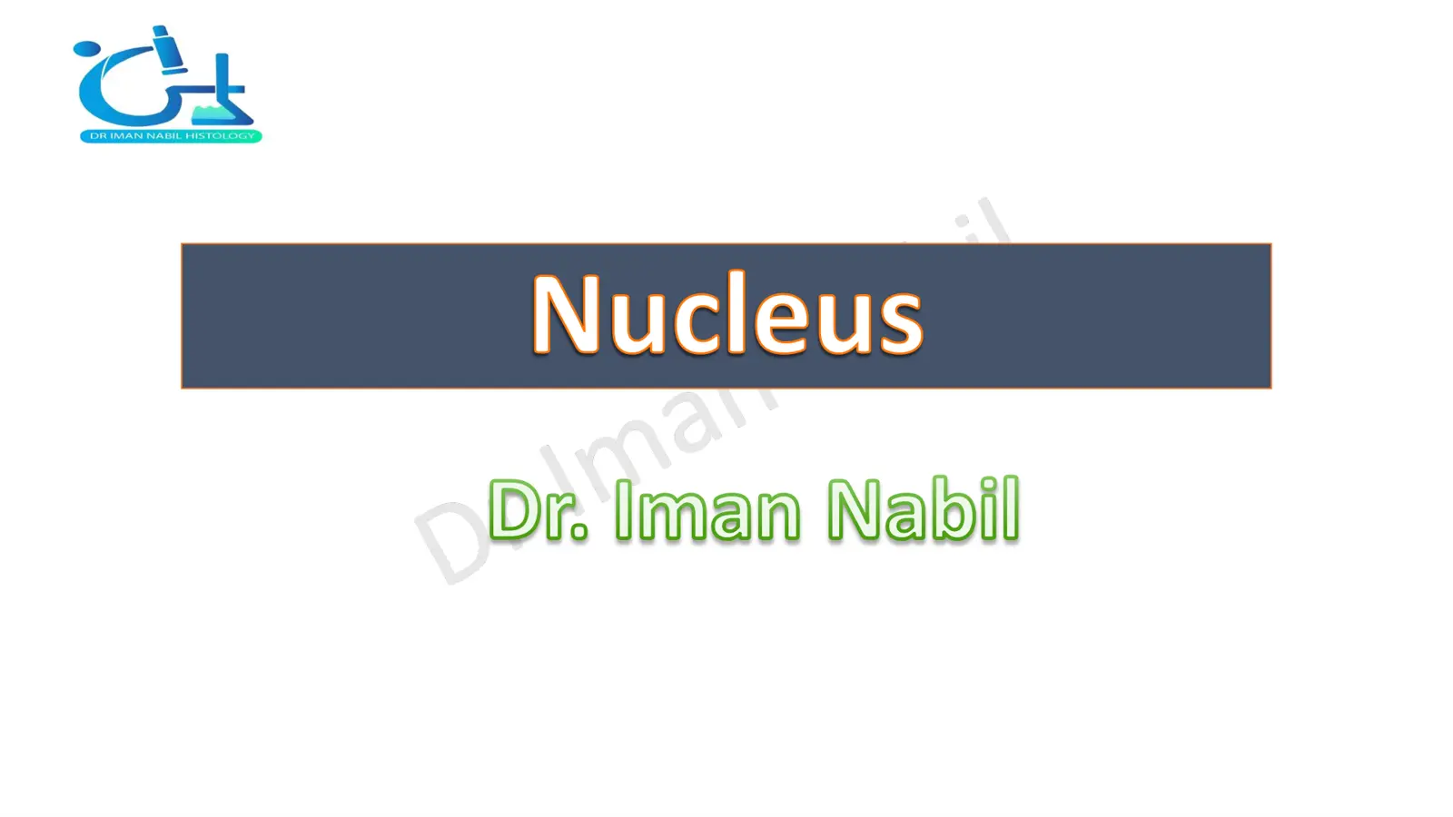 غلاف تقرير Histology - Nucleus