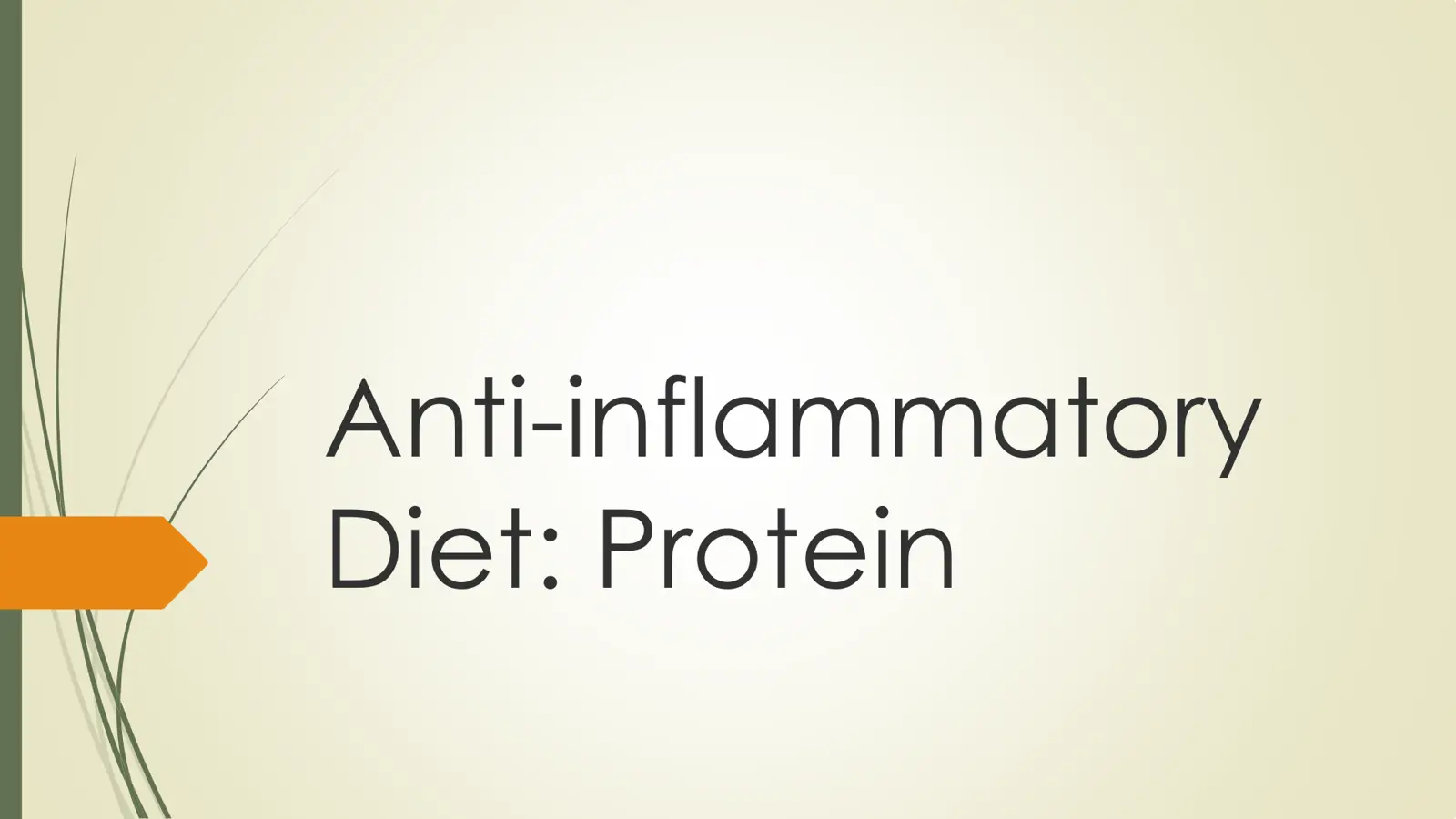 غلاف تقرير Anti-inflammatory Diet: Protein
