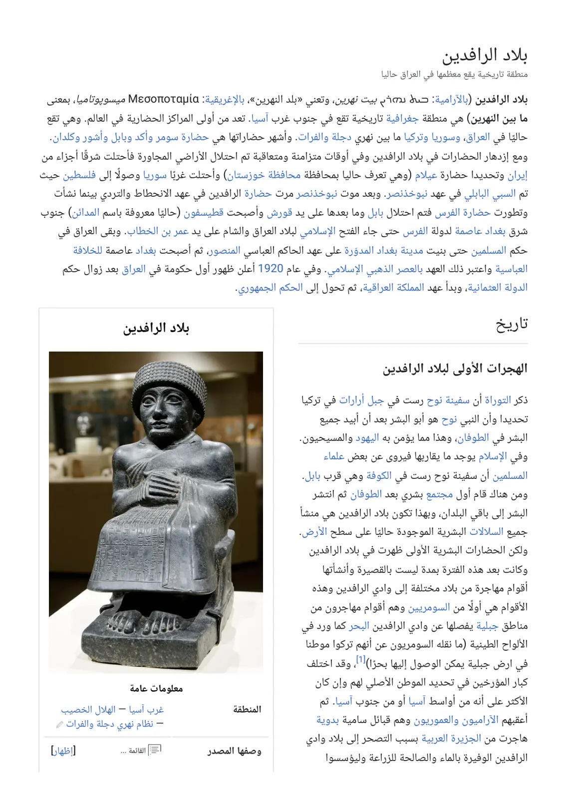 غلاف تقرير بلاد الرافدين