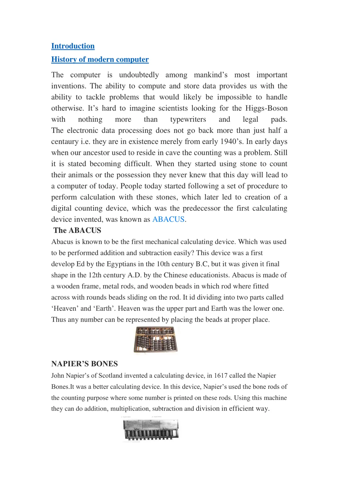 غلاف تقرير History of modern computer