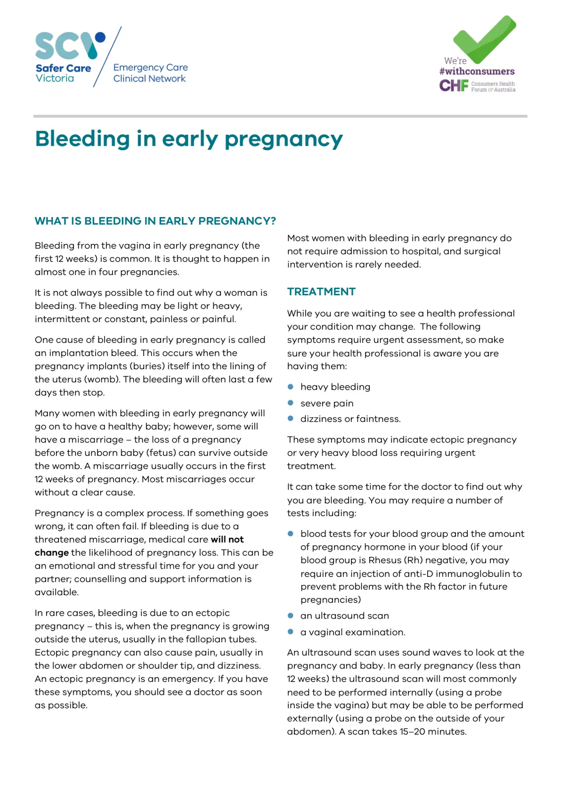 غلاف تقرير Bleeding in early pregnancy
