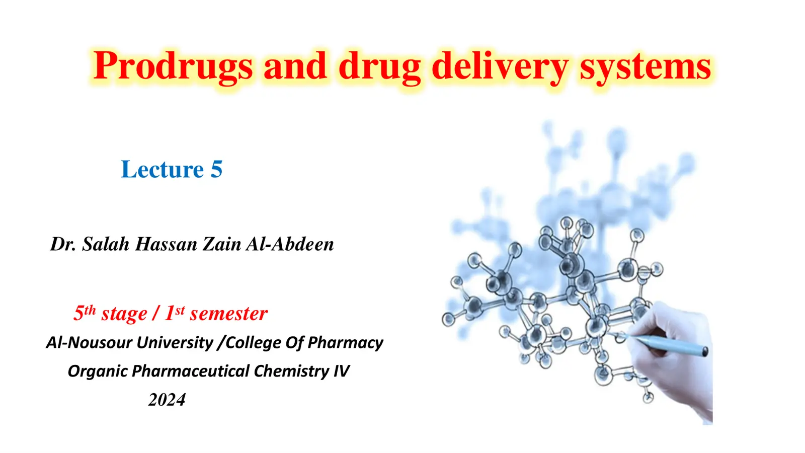 غلاف تقرير Prodrugs and drug delivery systems