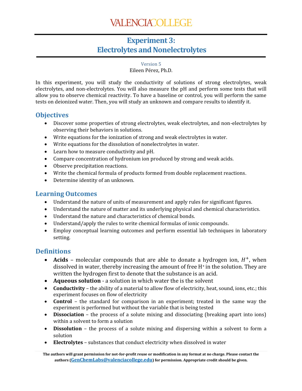 غلاف تقرير Electrolytes and Nonelectrolytes
