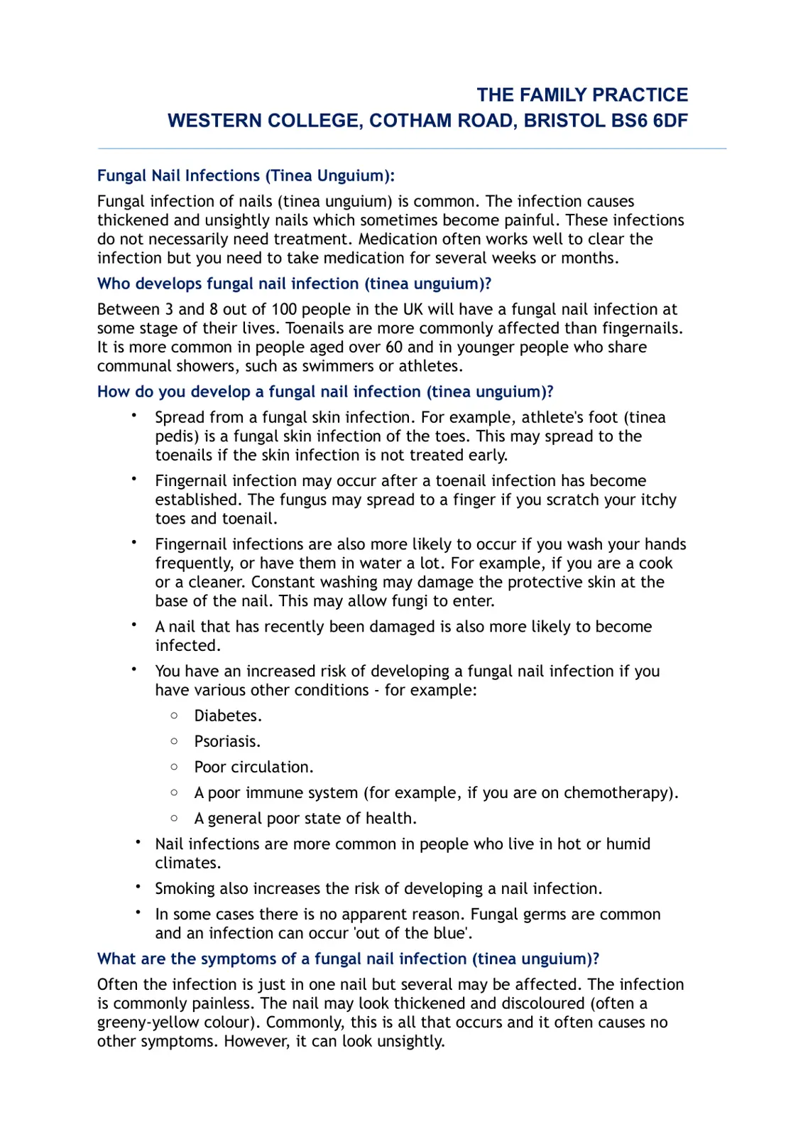 غلاف تقرير Fungal Nail Infections (Tinea Unguium)