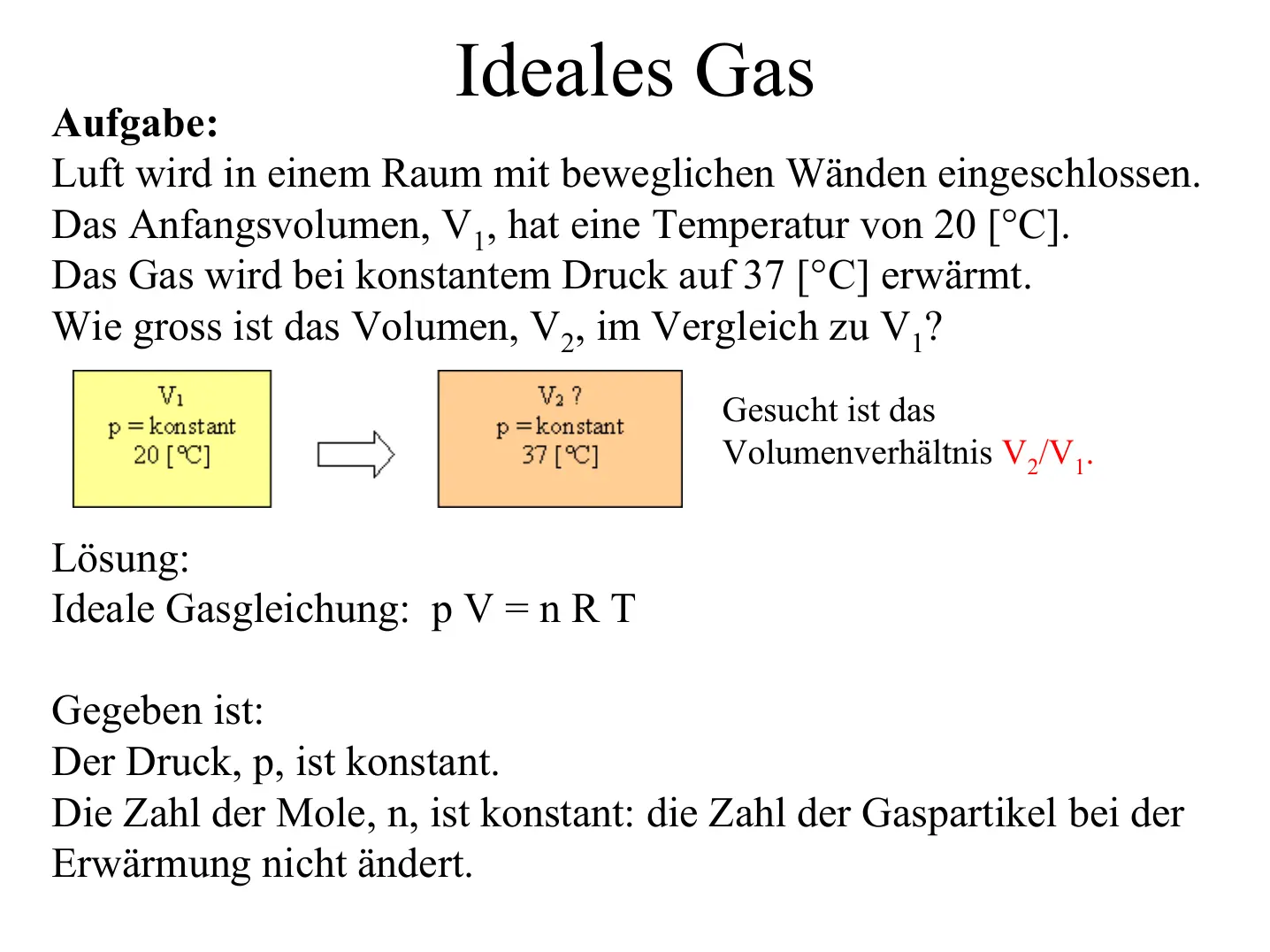 غلاف تقرير Aufgabe: Ideales Gas