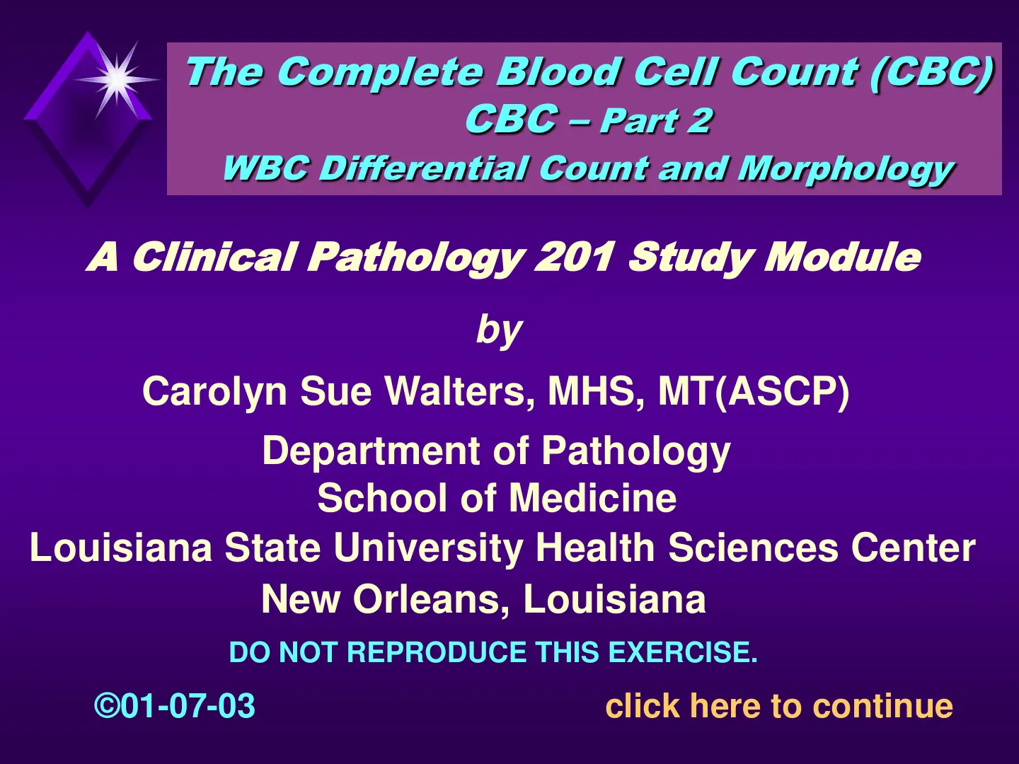 غلاف تقرير The Complete Blood Cell Count (CBC) - Part 2