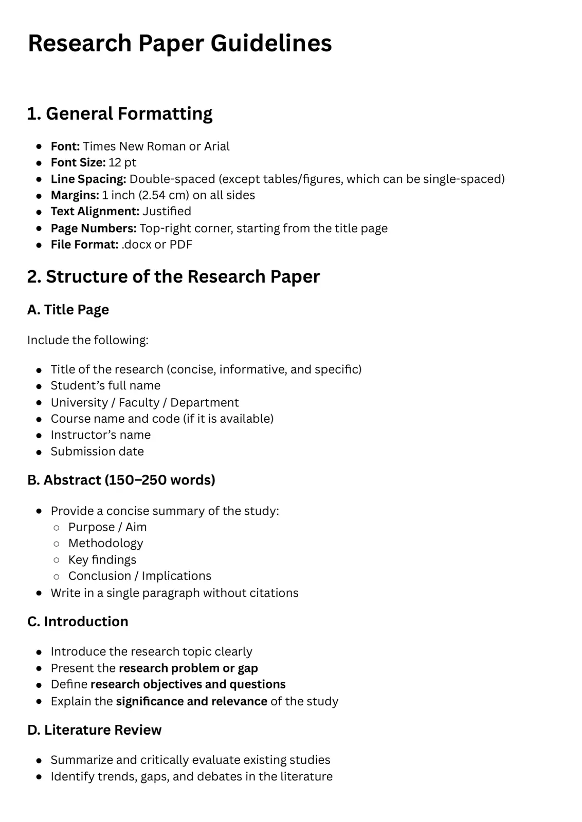 غلاف تقرير Research Paper Guidelines