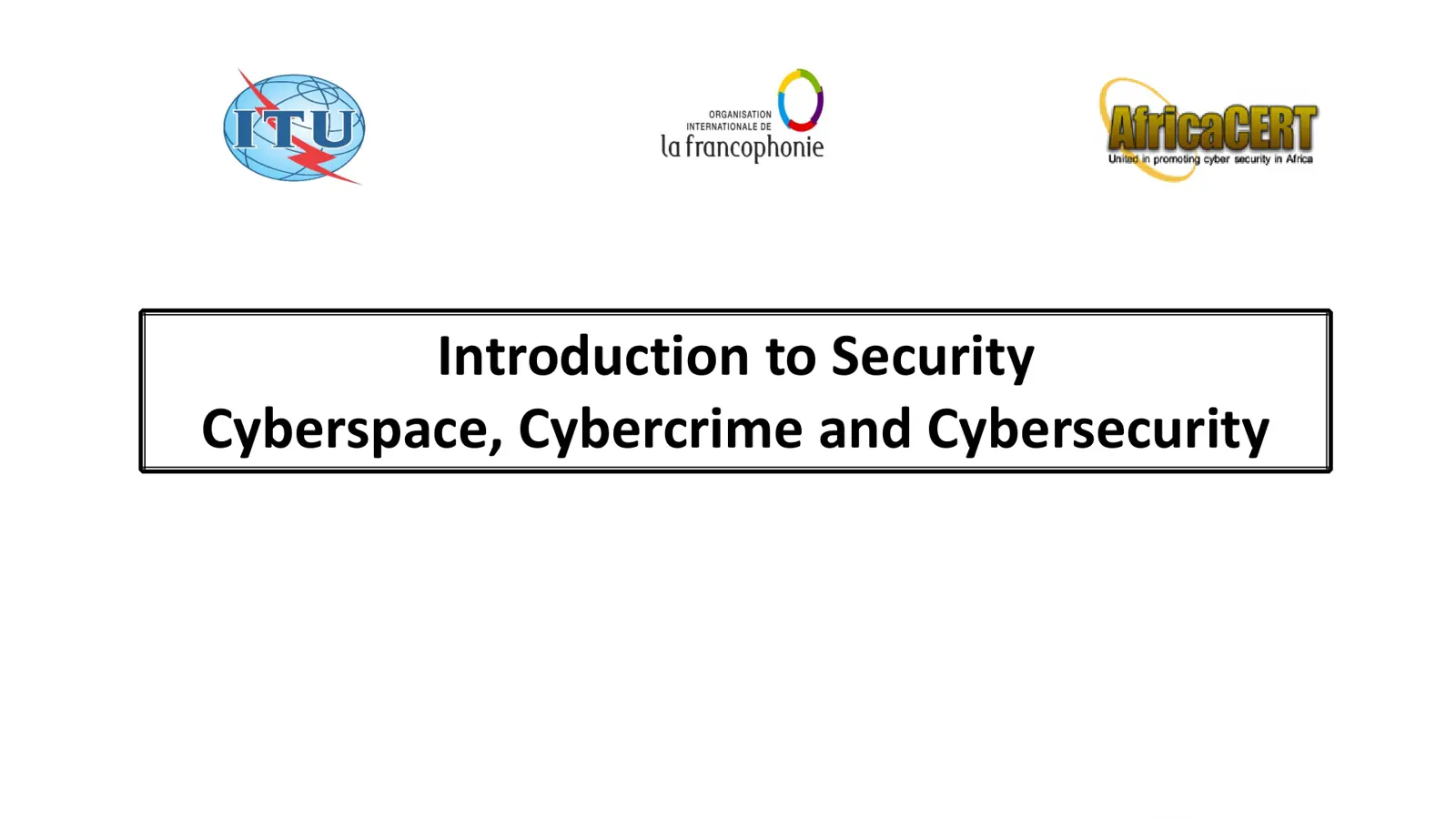 غلاف تقرير Introduction to Security: Cyberspace, Cybercrime and Cybersecurity