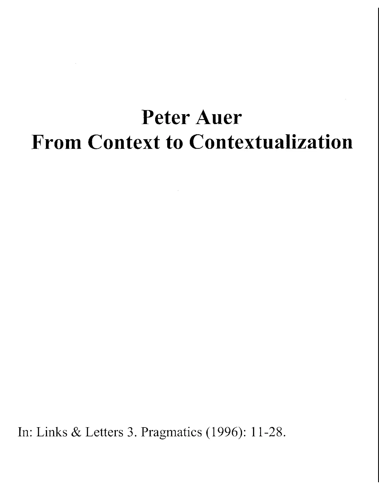 غلاف تقرير From Context to Contextualization