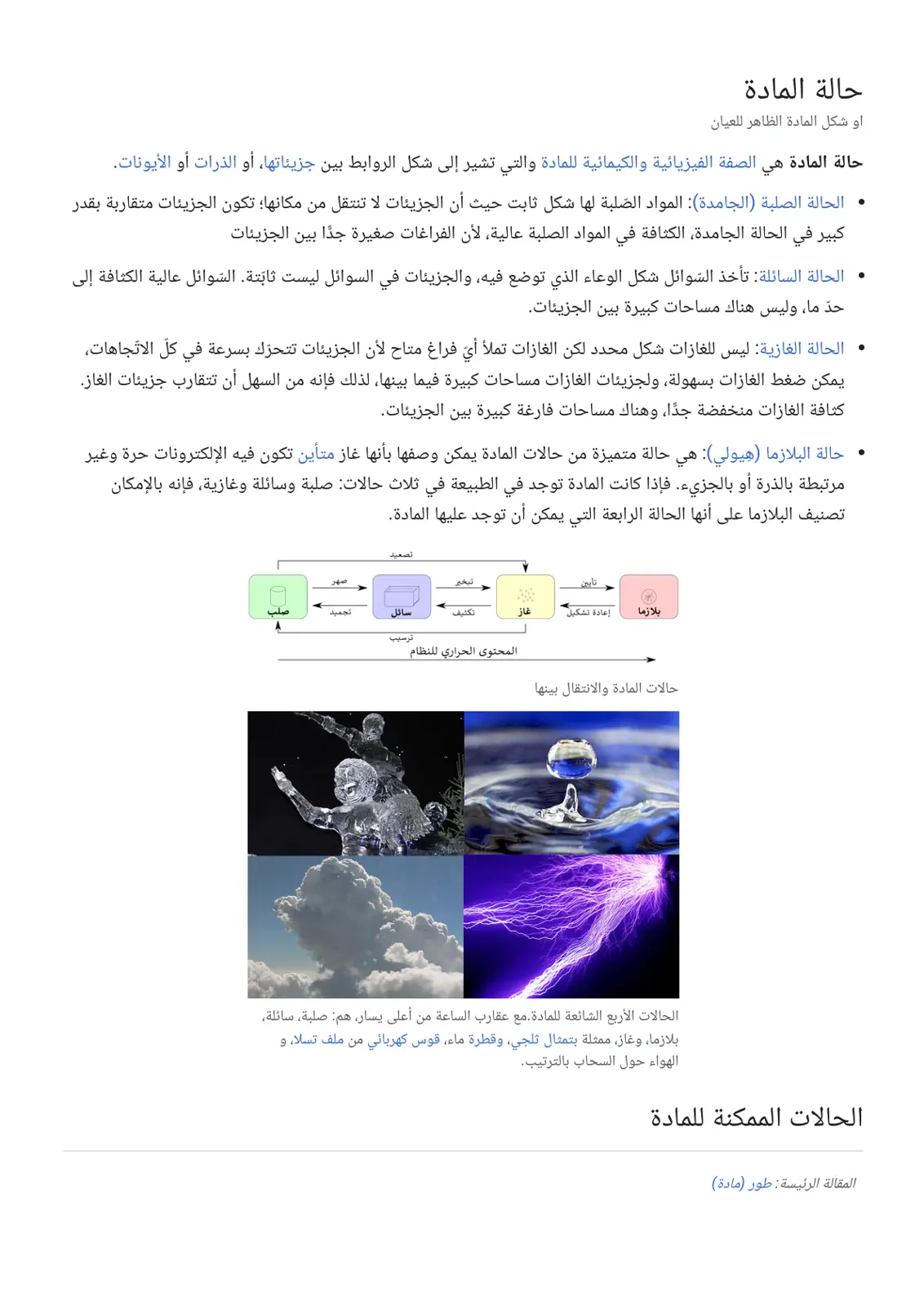 غلاف تقرير حالة المادة