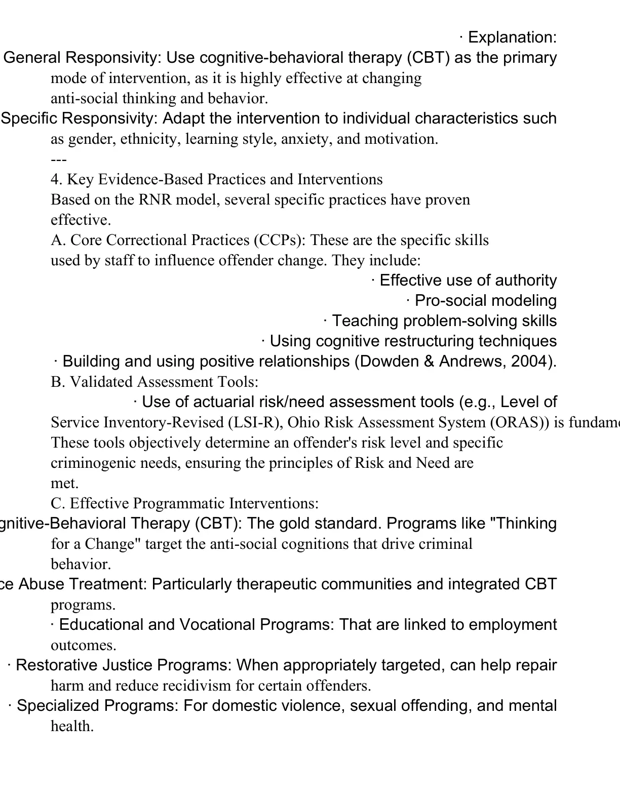 غلاف تقرير Evidence-Based Practices Based on the RNR Model