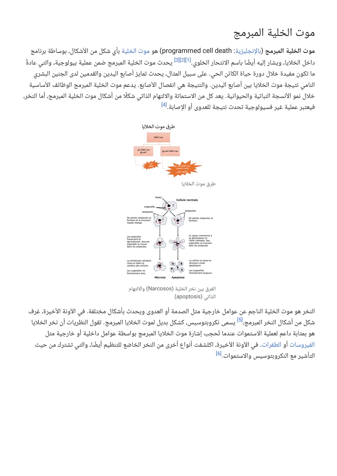 غلاف تقرير موت الخلية المبرمج
