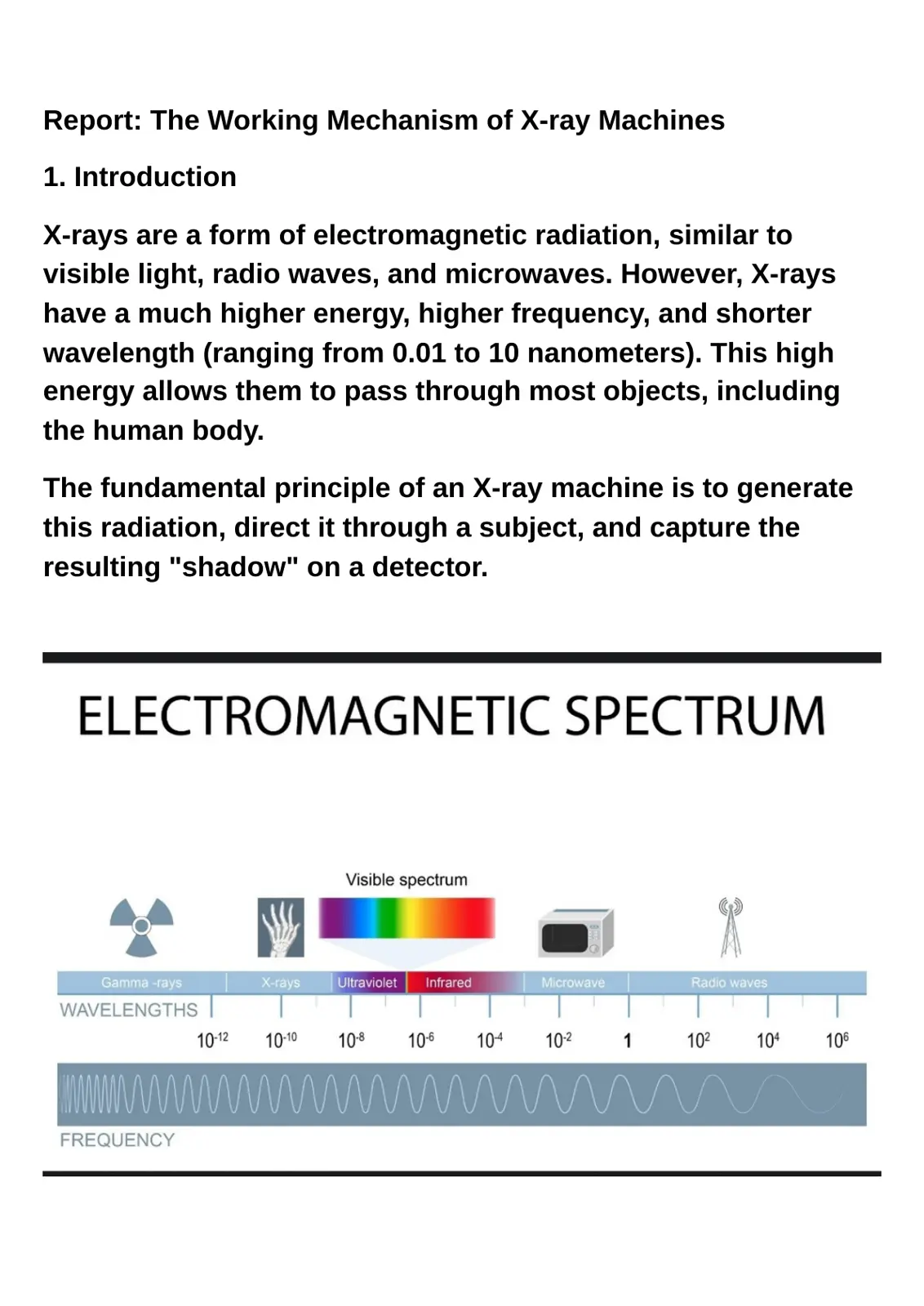 غلاف تقرير The Working Mechanism of X-ray Machines