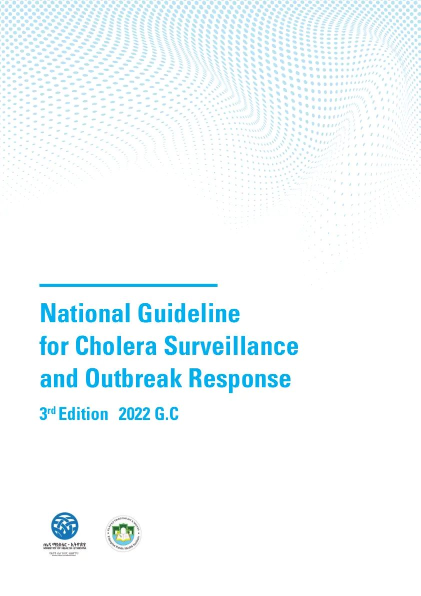 غلاف تقرير National Guideline for Cholera Surveillance and Outbreak Response