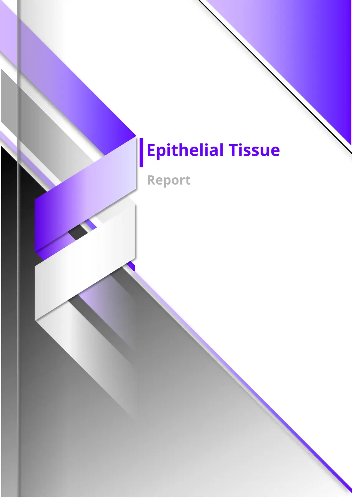 غلاف تقرير Epithelial Tissue