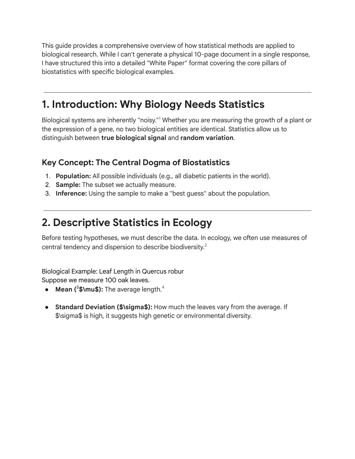 غلاف تقرير Statistical Applications in Biological Research