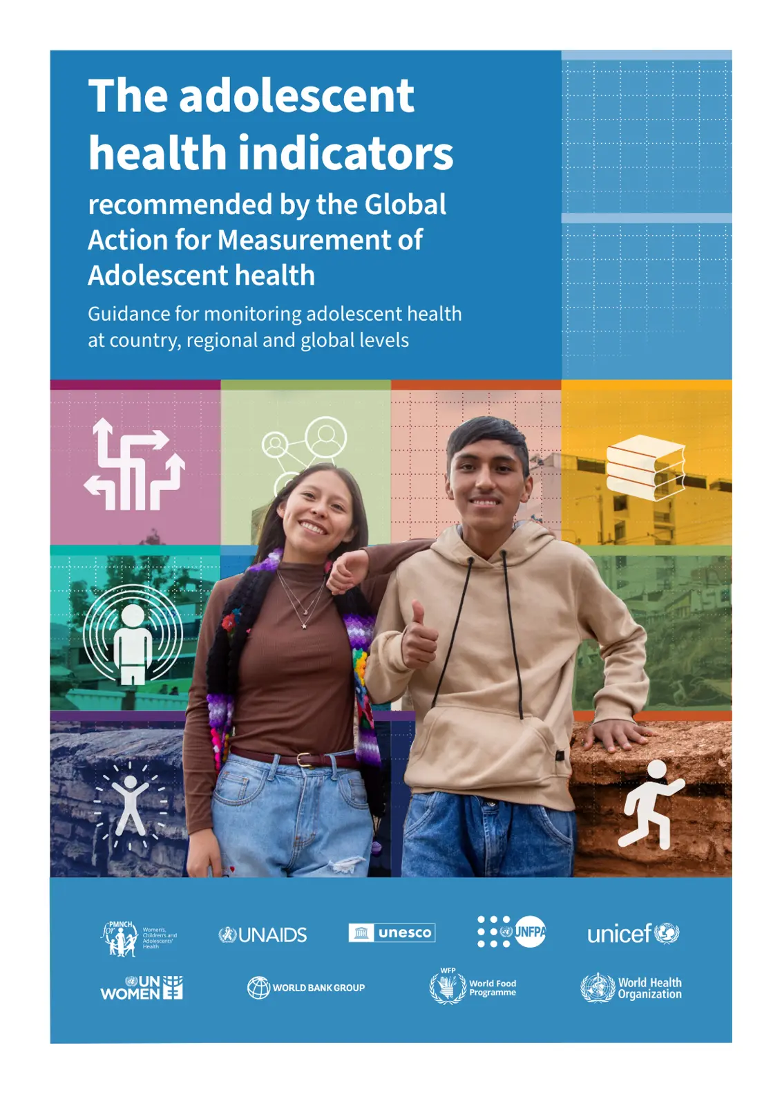 غلاف تقرير The adolescent health indicators recommended by the Global Action for Measurement of Adolescent health
