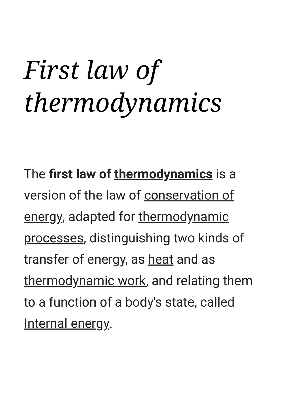 غلاف تقرير First Law of Thermodynamics