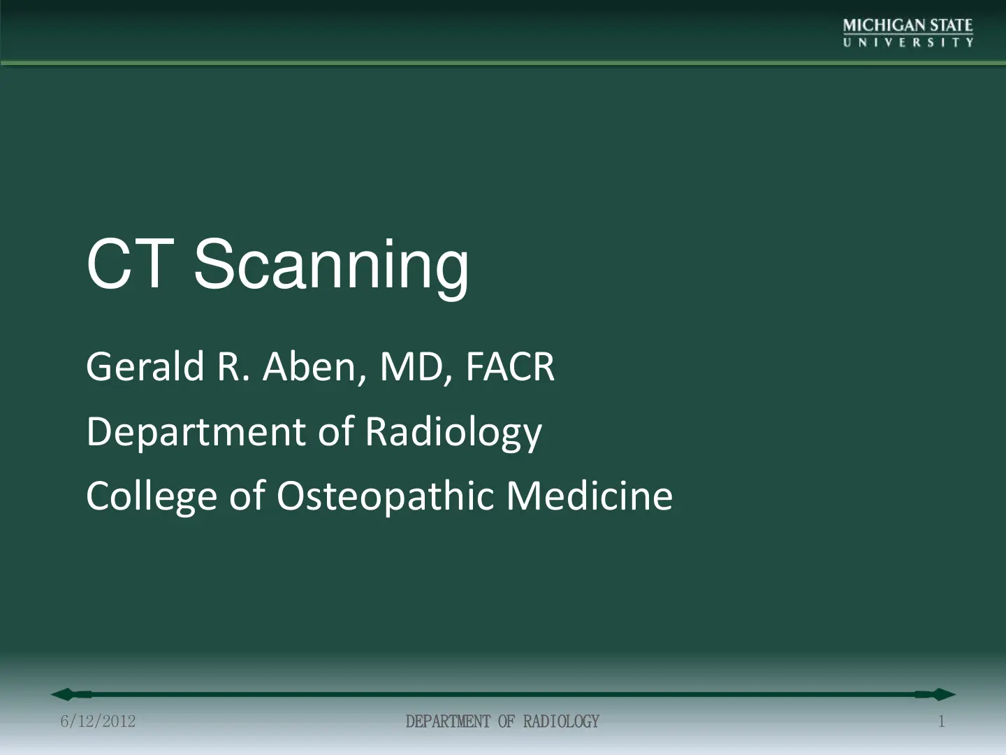 غلاف تقرير CT Scanning