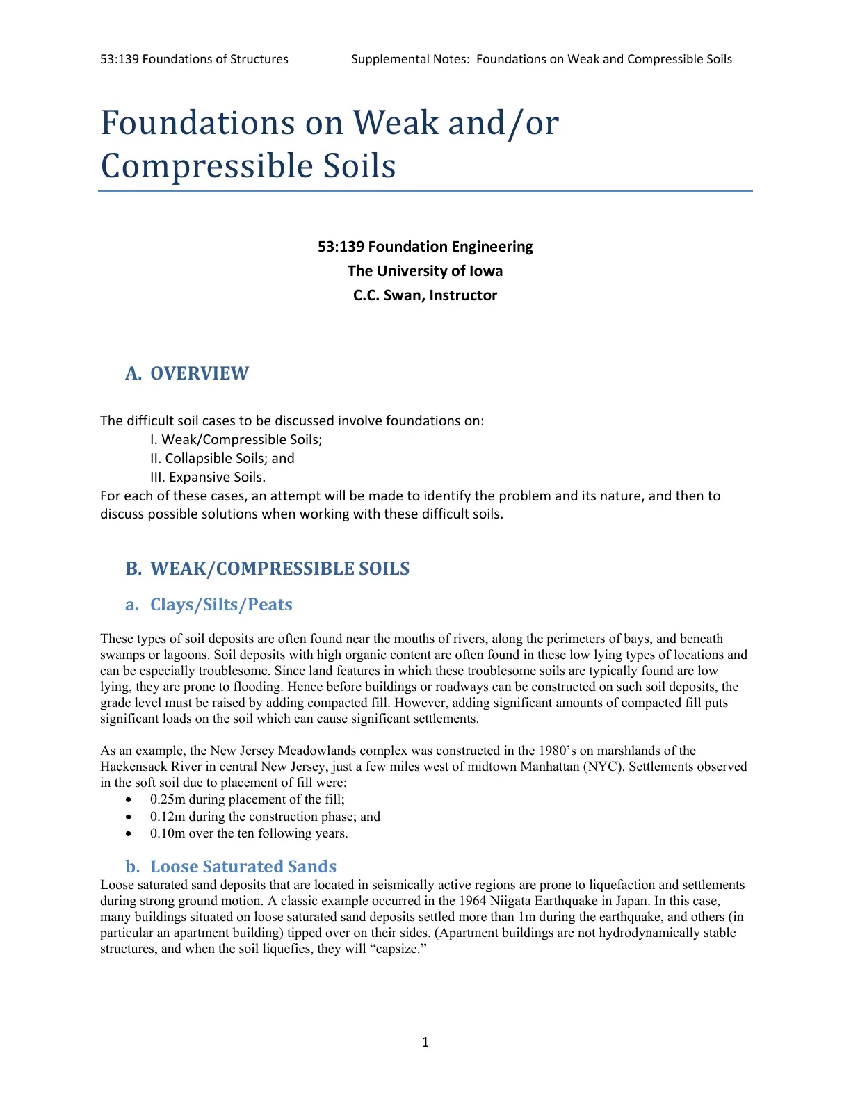 غلاف تقرير Foundations on Weak and Compressible Soils