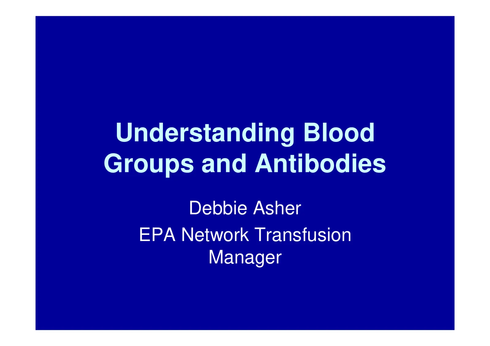 غلاف تقرير Understanding Blood Groups and Antibodies