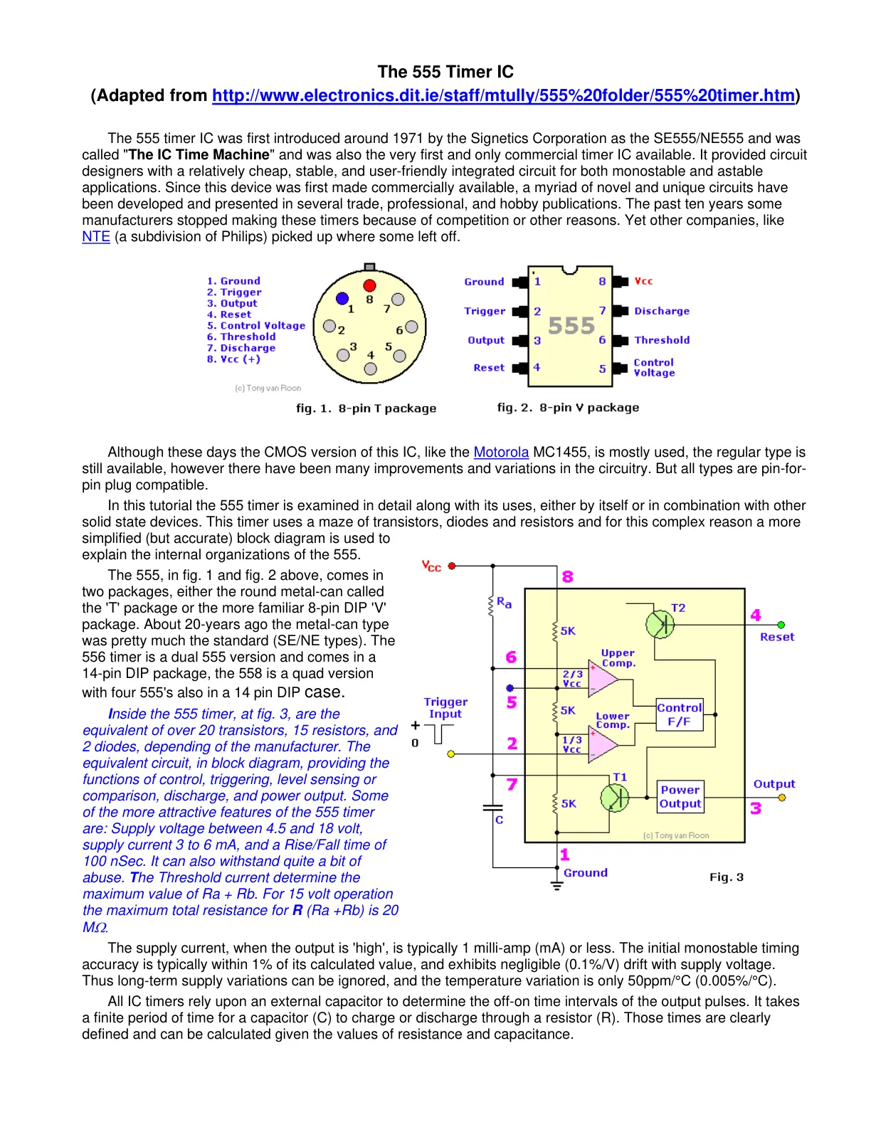 غلاف تقرير The 555 Timer IC