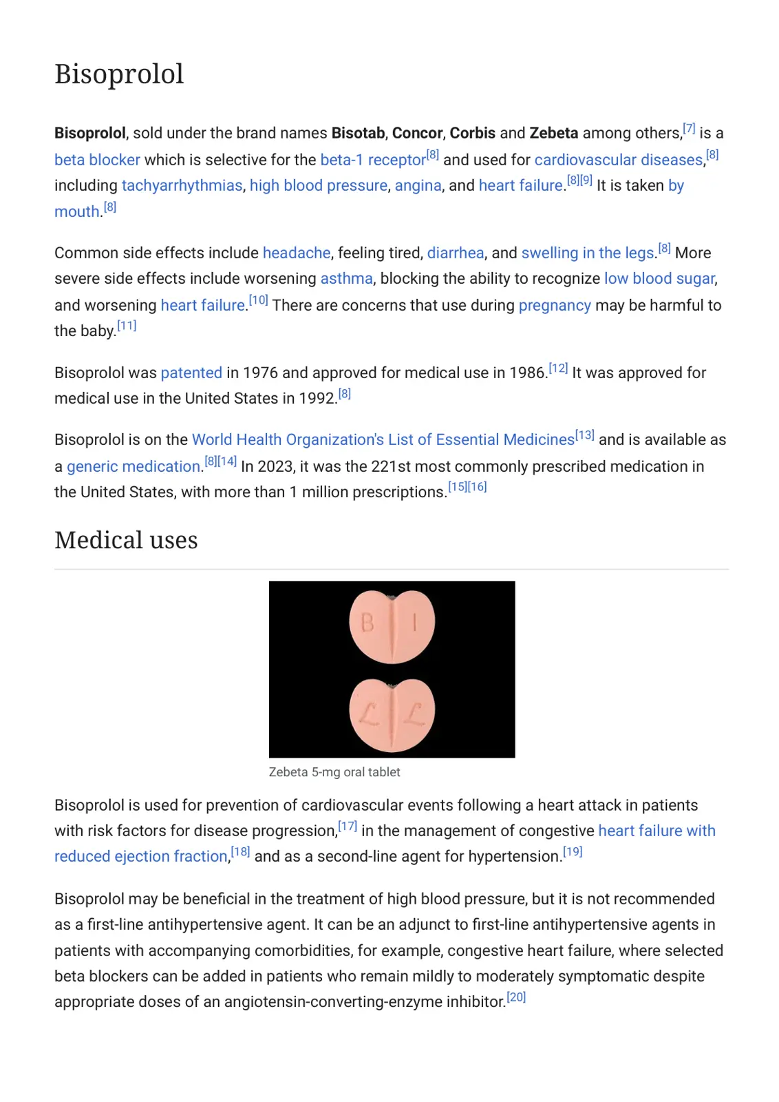 غلاف تقرير Bisoprolol
