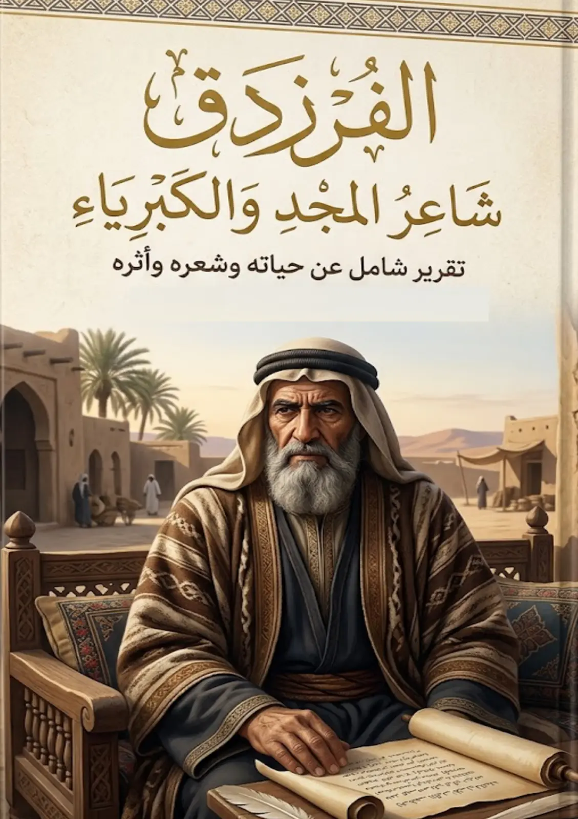 غلاف تقرير الفرزدق شاعر المجد والكبرياء