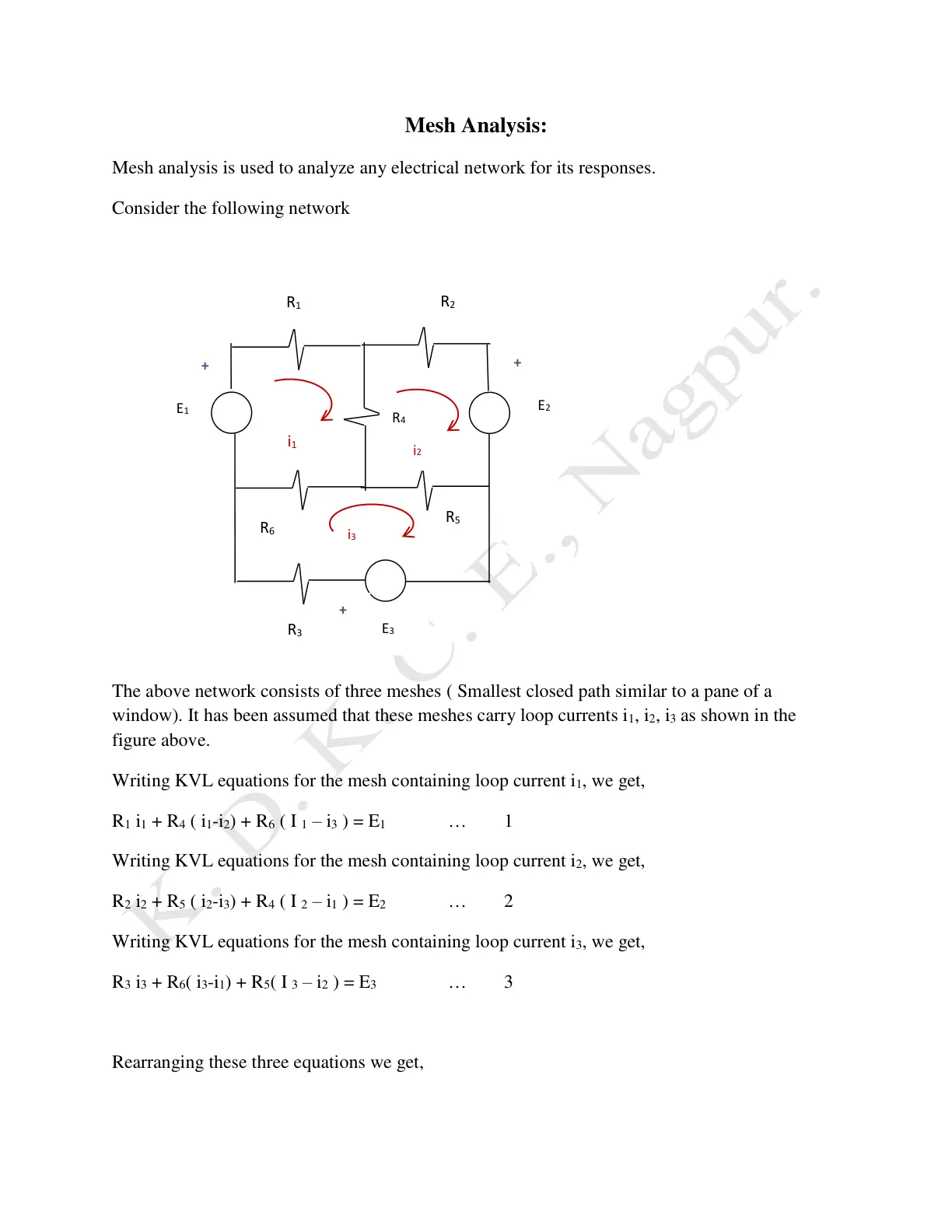 غلاف تقرير Mesh Analysis