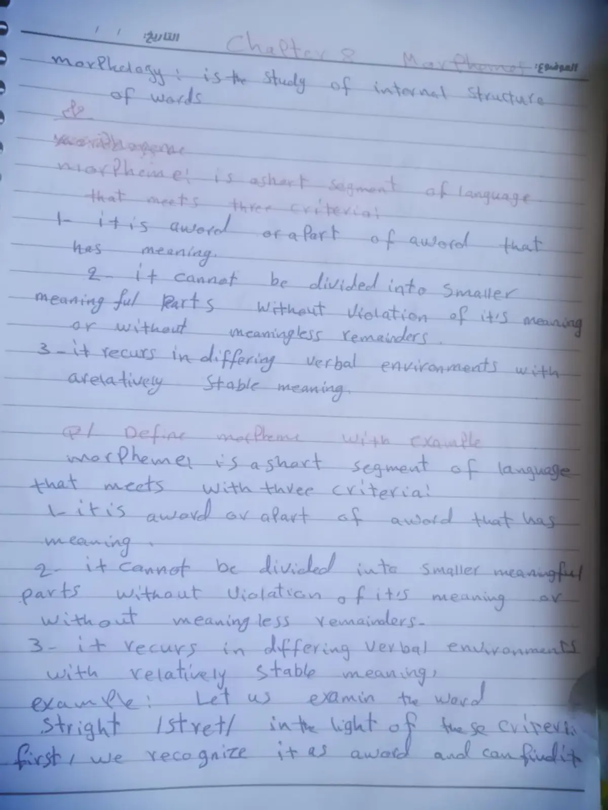 غلاف تقرير Morphology: Study of Internal Structure of Words