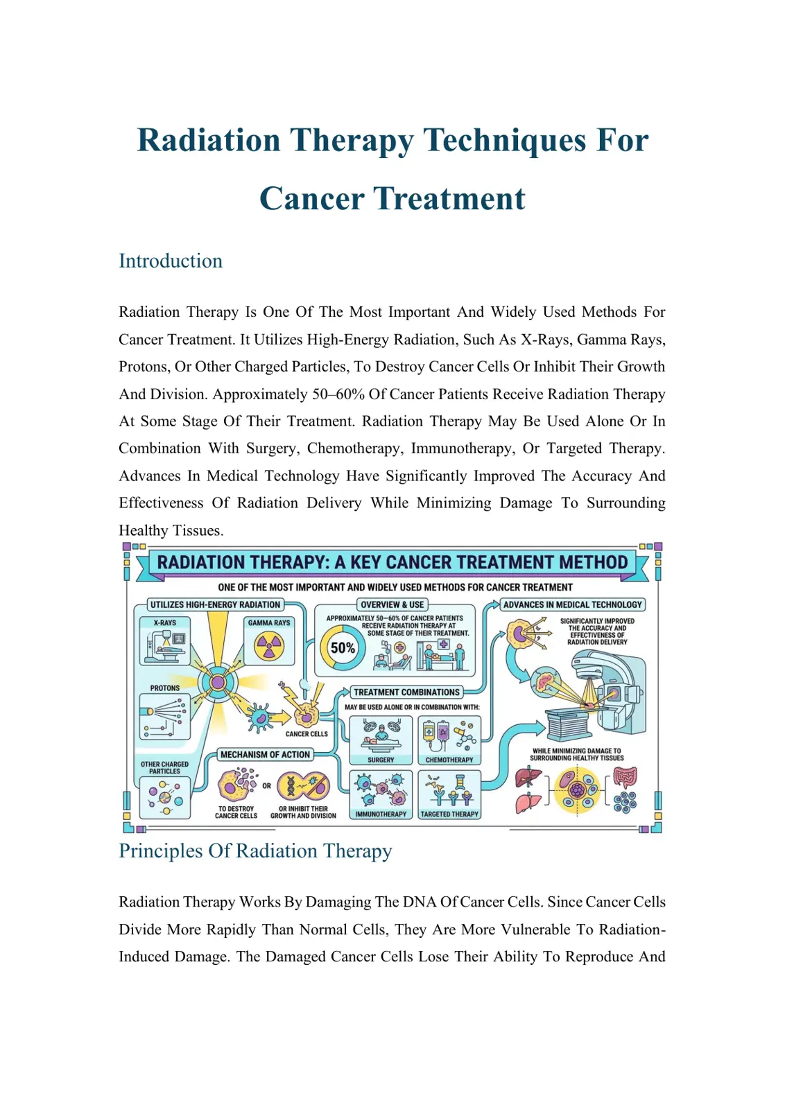 غلاف تقرير Radiation Therapy Techniques For Cancer Treatment